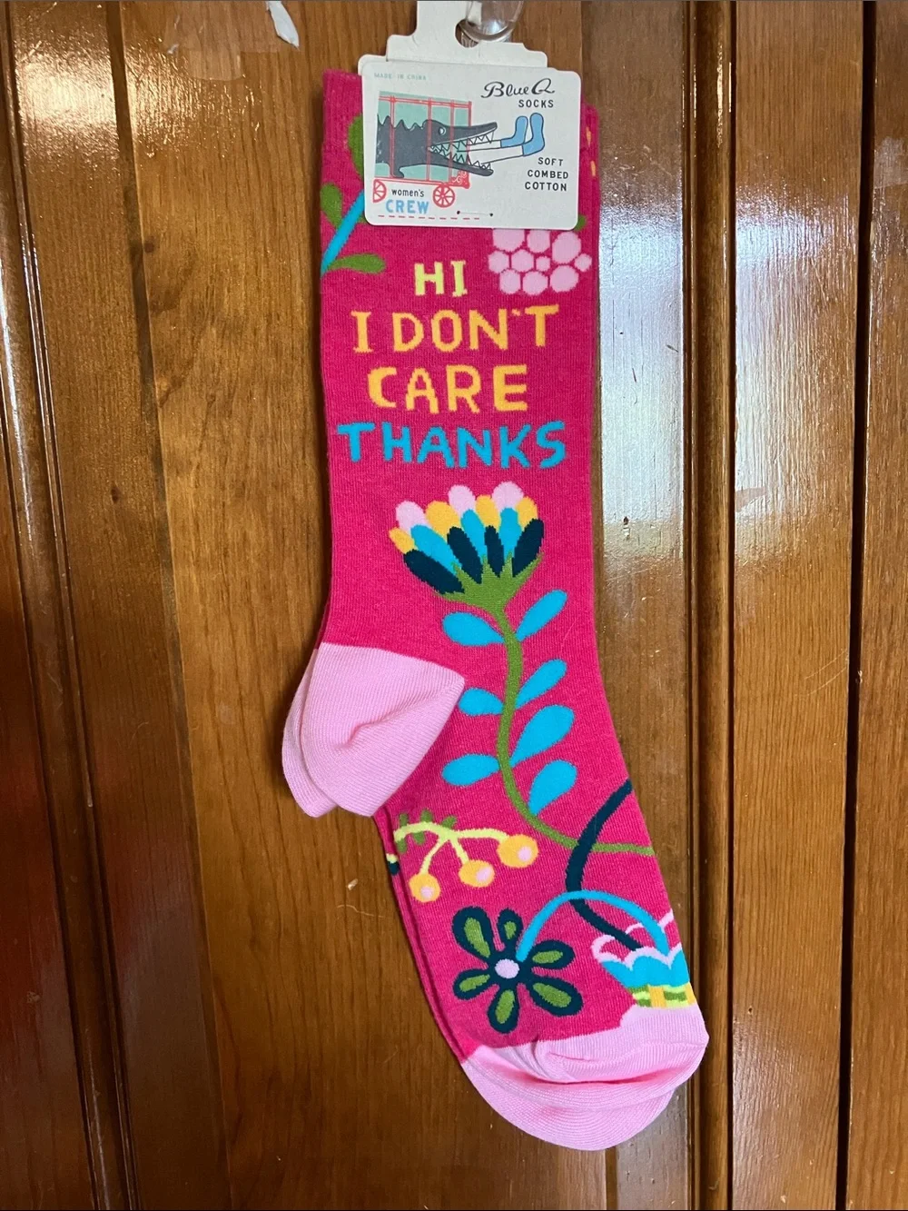 WOMEN-Blue Q Crew Socks- THREE pairs & THREE FREE bracelets to go with each:):)
